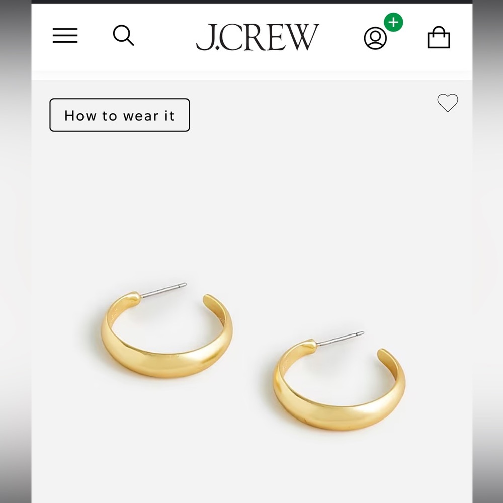 J Crew Dainty-Gold Plated Earrings- NWOT